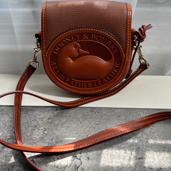 Dooney & Bourke Brown Leather Shoulder Bag - Picture 6 of 7